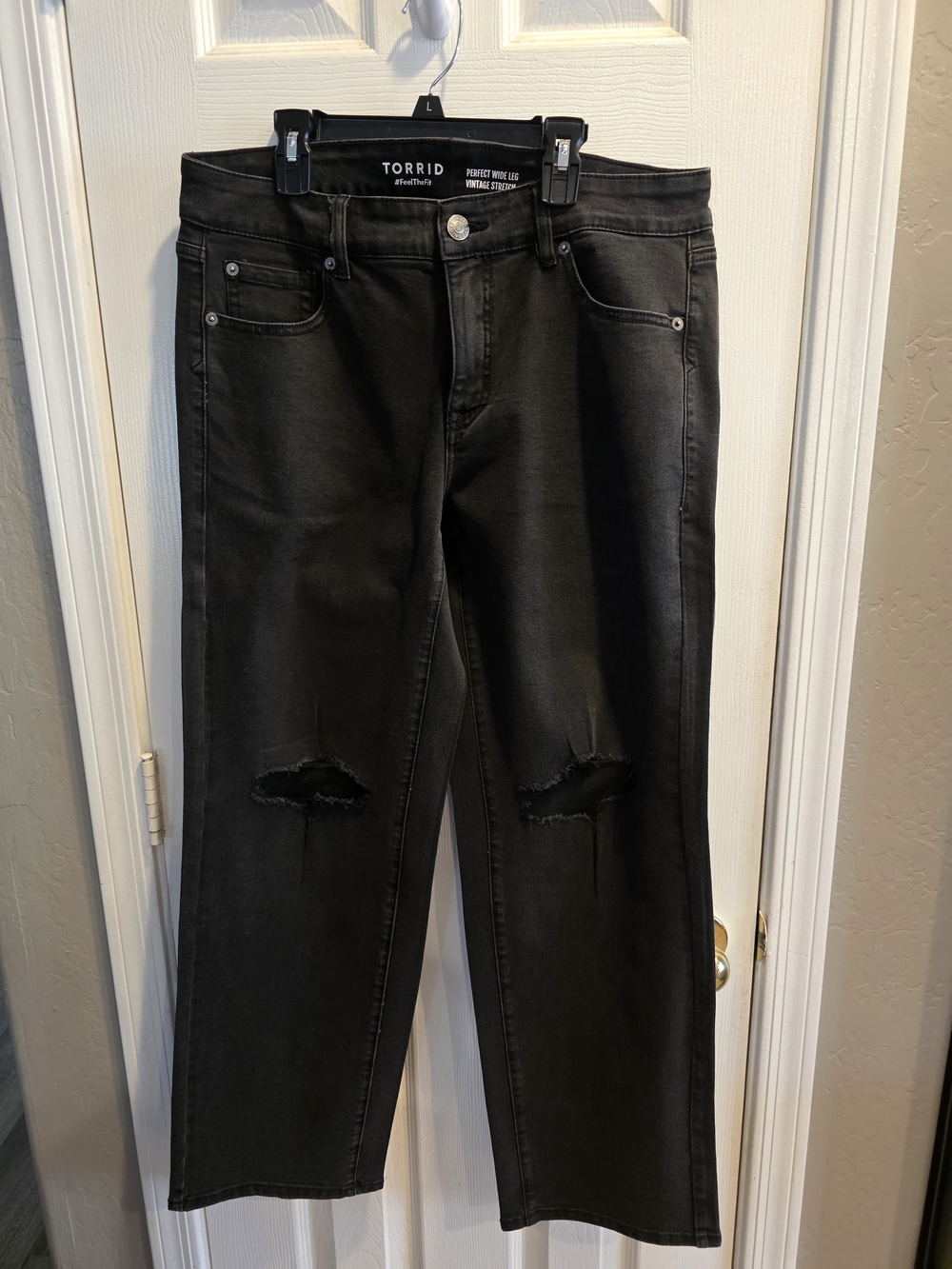 Torrid Black Ripped High-Rise Jeans